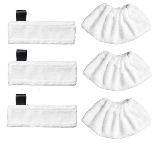 Комплект салфетка и обтяжка насадки для пароочистителя Karcher Easyfix SC1 SC2 SC3 SC4 SC5 6 шт.