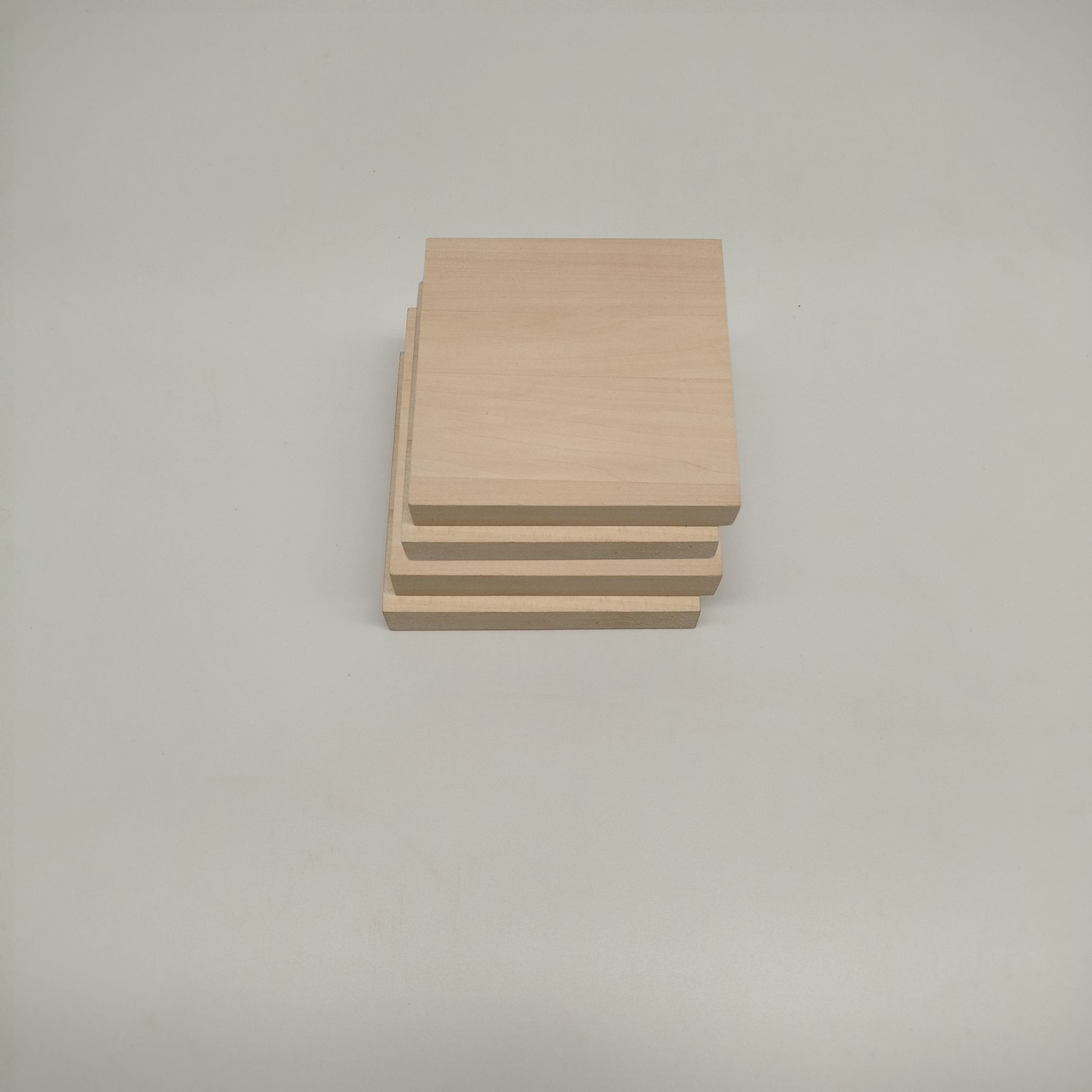 Набір дощечок з липи для різьблення по дереву 12х12х1,7 см 4 шт. (zd6)