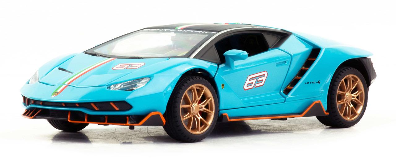 Игрушечная машинка MiniAuto Lamborghini LP770 1:24 металлическая Голубой (DC24283 blue) Игрушечная машинка MiniAuto Lamborghini LP770 1:24 металлическая Голубой (DC24283 blue)