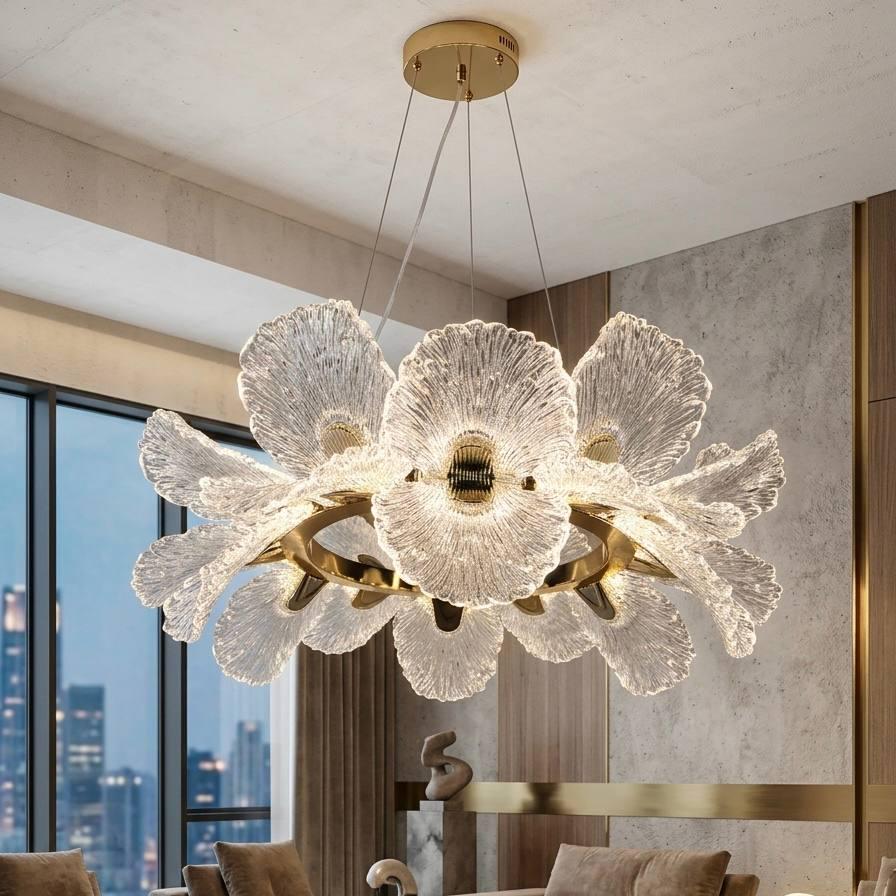 Люстра светодиодная Zilini 8022C/600 50W Золотистый (33285367)