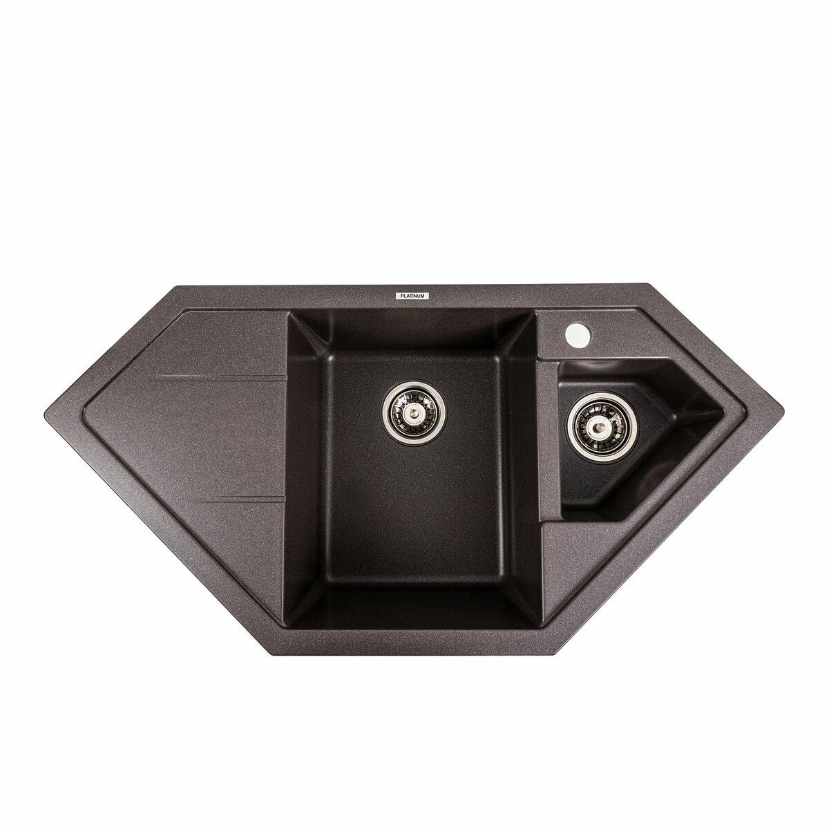 Мийка для кухні гранітна Platinum 9950 PANDORA Гренадин матовий (9950-33) - фото 2 Мийка для кухні гранітна Platinum 9950 PANDORA Гренадин матовий (9950-33) - фото 2