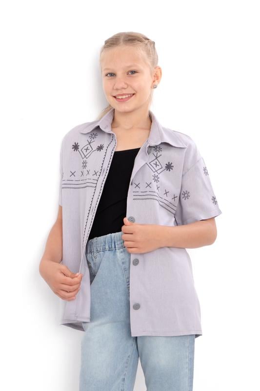 Сорочка для дівчинки підліткова Носи Своє з коротким рукавом 170 см Світло-сірий (6475-070-22-2)