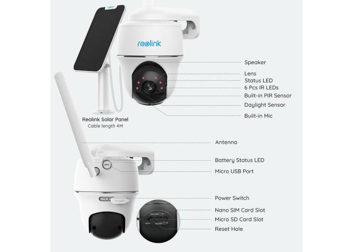 4G камера Reolink Go PT Plus 4MP/AI/3G - фото 4