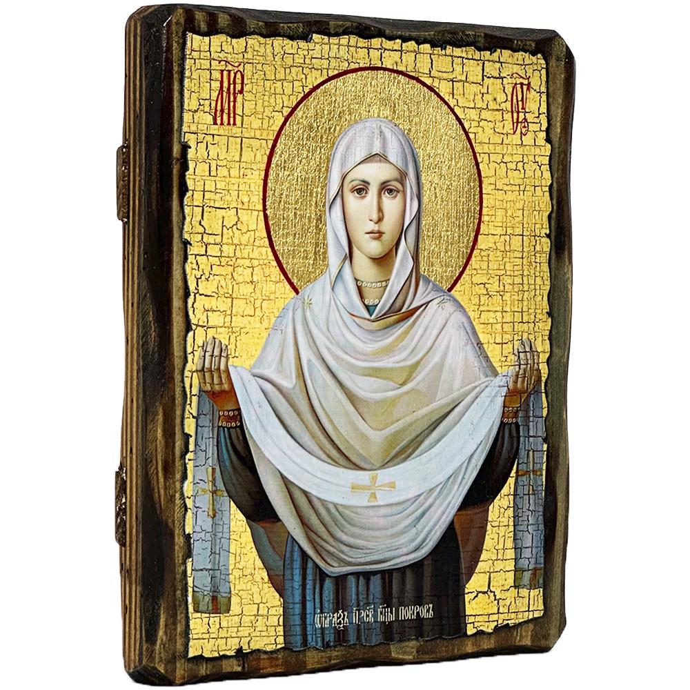 Ікона Богородиця Покрова під старовину (3583-1) Ікона Богородиця Покрова під старовину (3583-1)