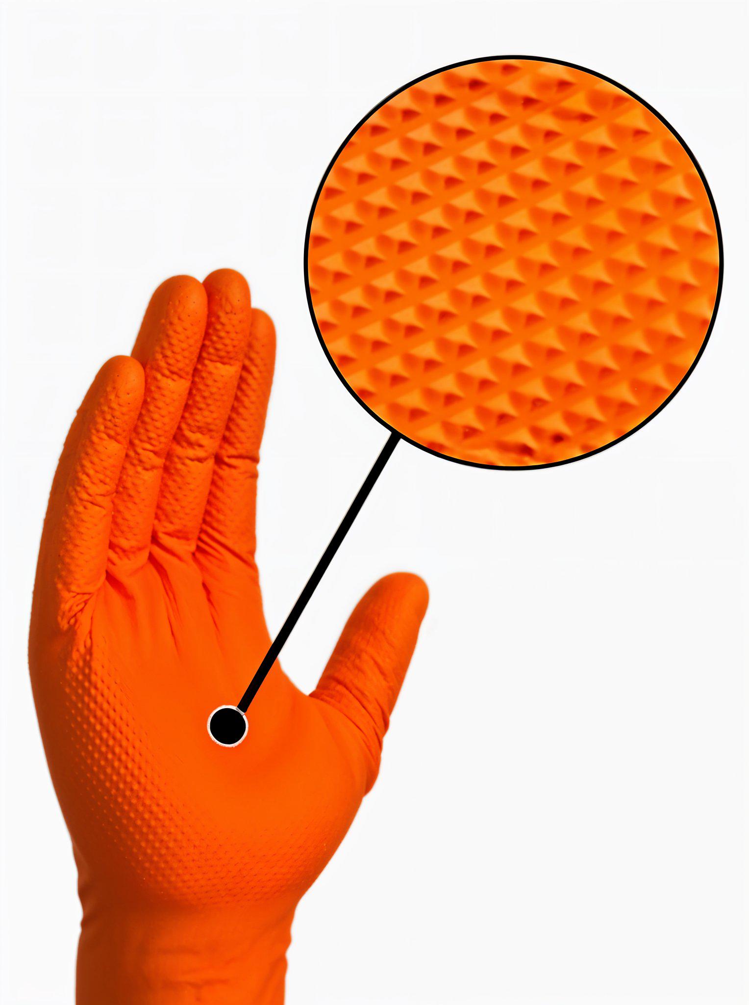 Перчатки смотровые BRS нитриловые нестерильные крепкие 50 шт. р. 9-10 XL Orange (535322269) - фото 4 Перчатки смотровые BRS нитриловые нестерильные крепкие 50 шт. р. 9-10 XL Orange (535322269) - фото 4