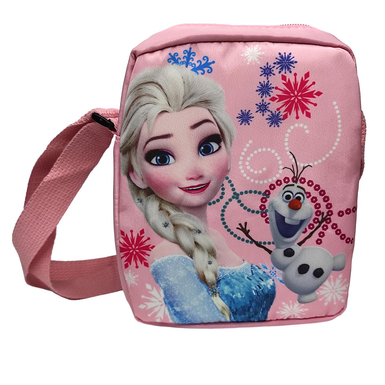 Дитяча сумка через плече для дівчаток Холодне серце Ельза та Олаф Рожевий (2575263504) - фото 3 Дитяча сумка через плече для дівчаток Холодне серце Ельза та Олаф Рожевий (2575263504) - фото 3