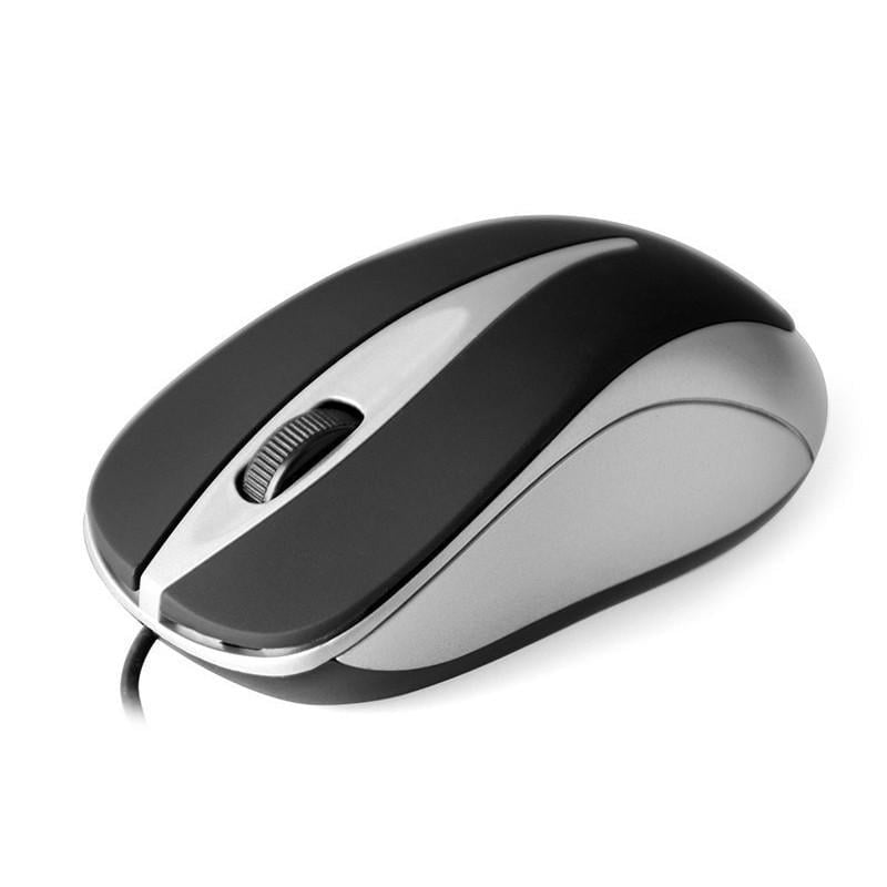 Компьютерная мышка Media-Tech Plano 3 кнопки 800 dpi Черно-серебристый (36260782)