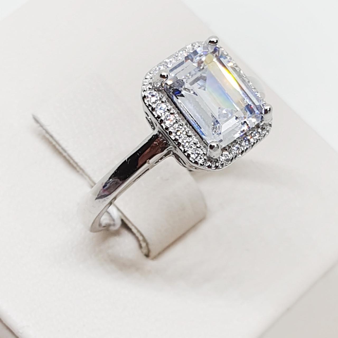 Кольцо серебряное с кубическим цирконием р. 18,5 4,09 г (1525818866)