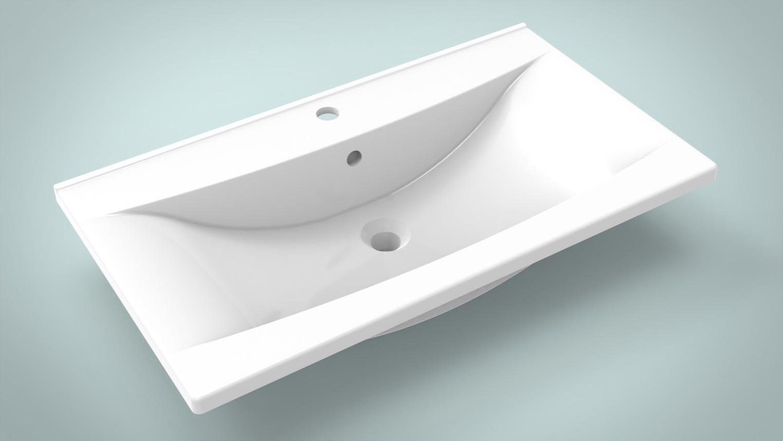 Умывальник Аmidicon DEBUT 80х45 см Белый - фото 4