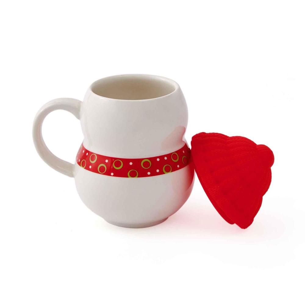 Чашка новогодняя с крышкой снеговик 350 мл - фото 8 Чашка новогодняя с крышкой снеговик 350 мл - фото 8