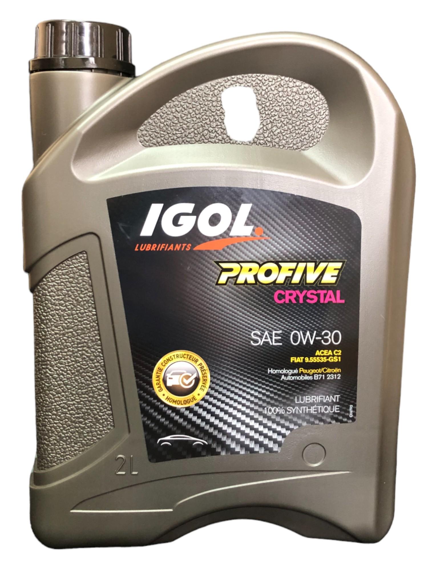 Моторное масло IGOL PROFIVE CRYSTAL 0W-30 2 л (18075786)
