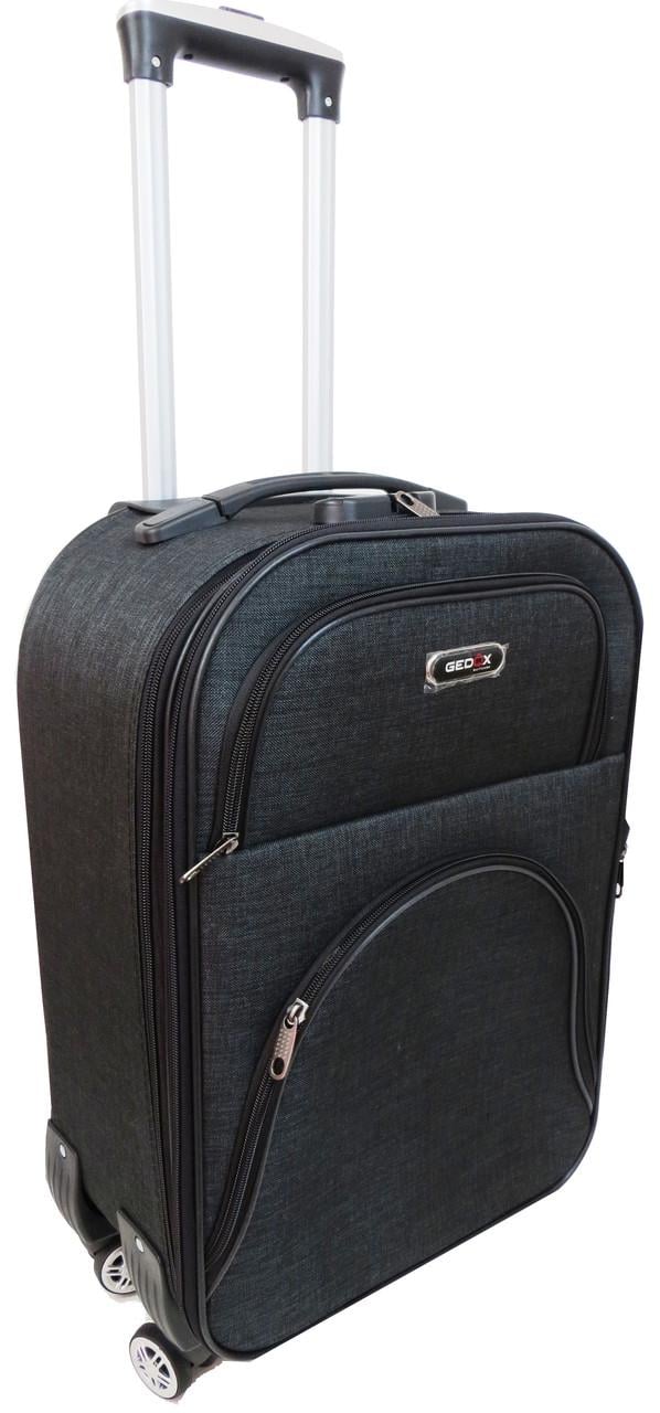 Чемодан маленький тканевый на колесах Gedox 42 л Темно-серый