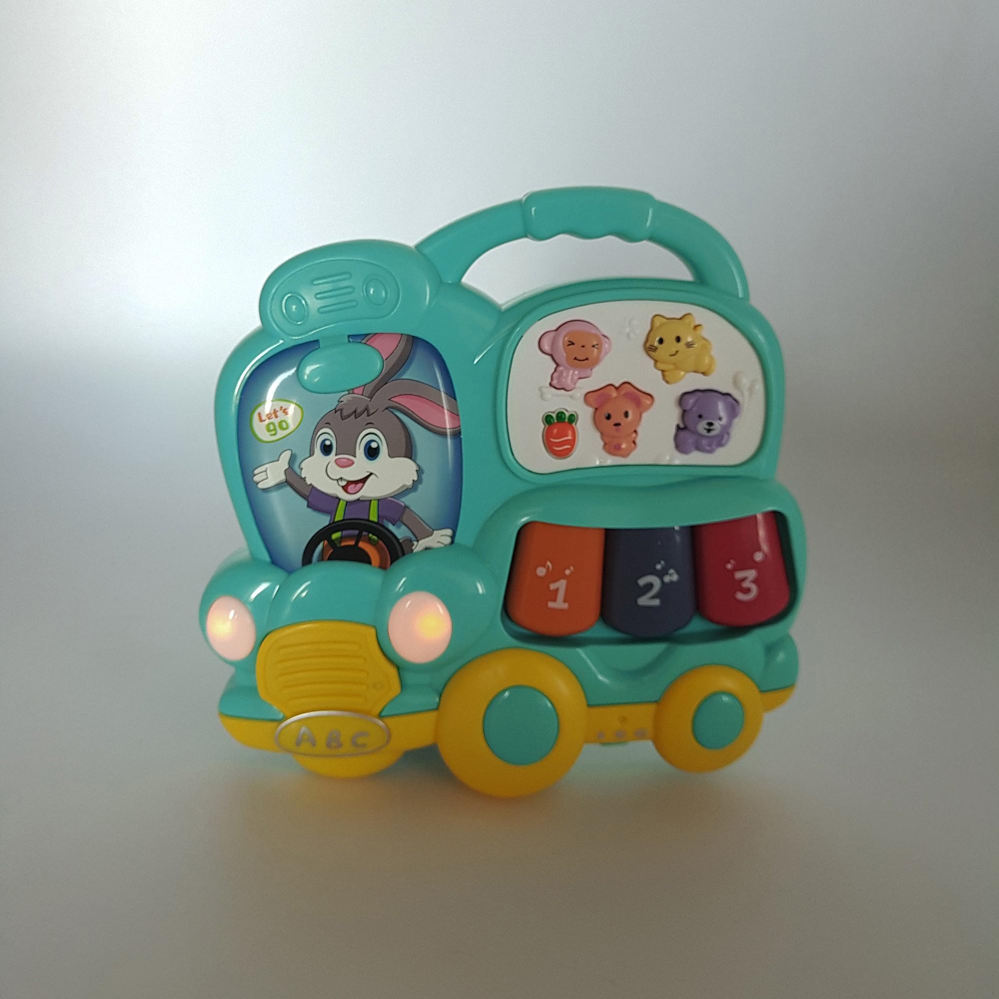 Іграшка розвиваюча музична TK Group Піаніно Паровозік з українською озвучкою Блакитний (116328g) - фото 3