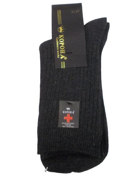 Носки шерстяные без резинки Корона A15241 р. 41-47 Темно-серый (1484412236) Носки шерстяные без резинки Корона A15241 р. 41-47 Темно-серый (1484412236)