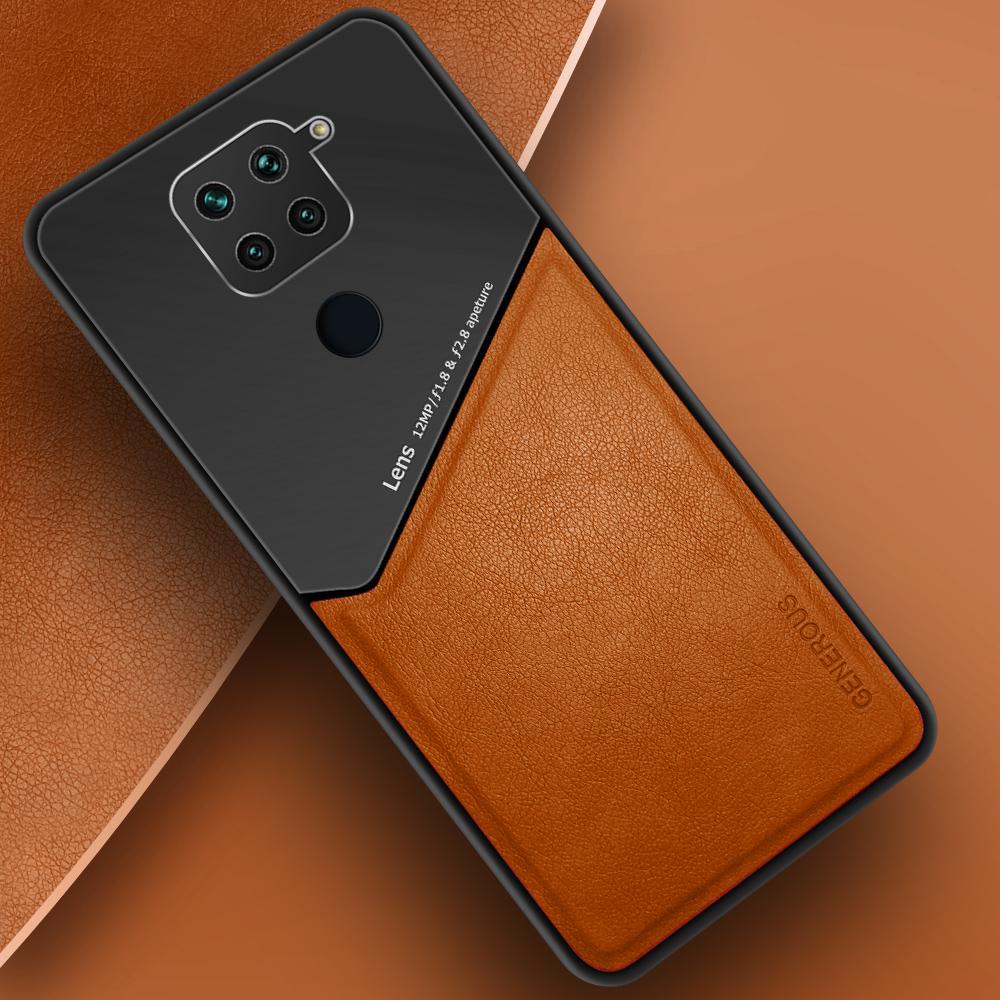 Комбинированный чехол Generous на Xiaomi Redmi Note 9 Orange (20037-2C)