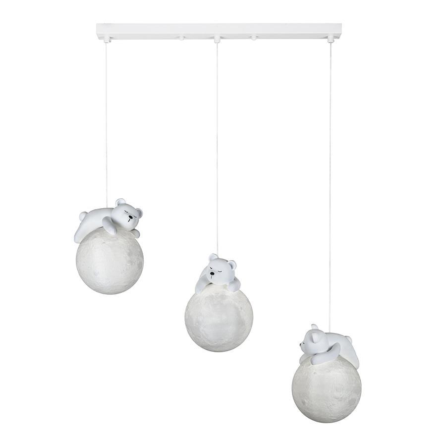 Люстра подвесная Lighthouse LS-19819-3 500 BR с белым медведем 