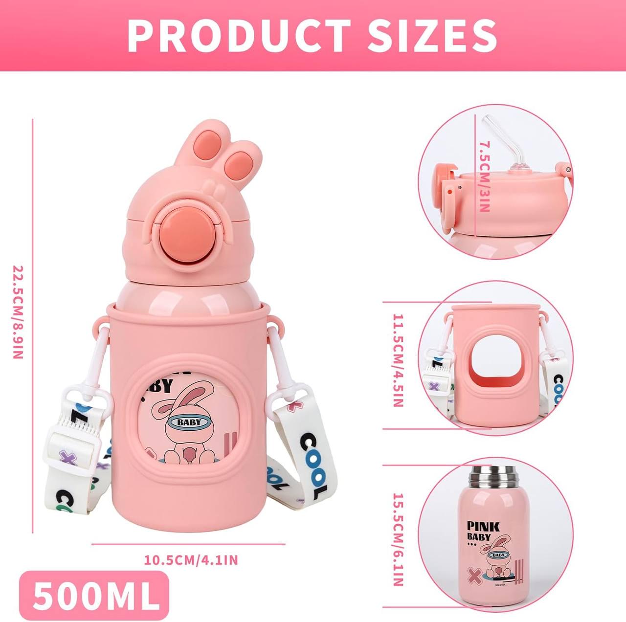 Термос детский Зайчик 500 мл Розовый (513f7b02) - фото 3 Термос детский Зайчик 500 мл Розовый (513f7b02) - фото 3