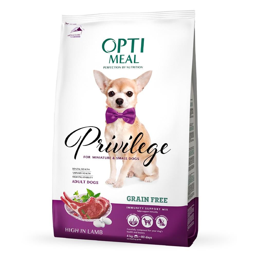 Сухой корм для взрослых собак мелких пород Optimeal со вкусом ягненка 4 кг (4820083906695) Сухой корм для взрослых собак мелких пород Optimeal со вкусом ягненка 4 кг (4820083906695)