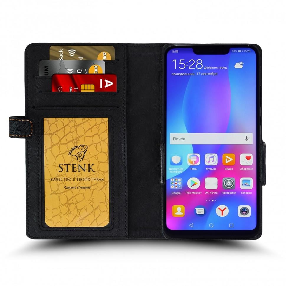 Чехол книжка Stenk Wallet для Huawei Nova 3 Черный (62341)