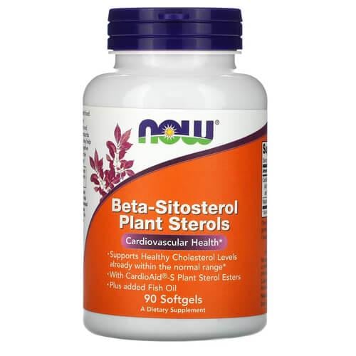 Добавка NOW Beta-Sitosterol Plant Sterols 90 Softgels (NOW-03078)