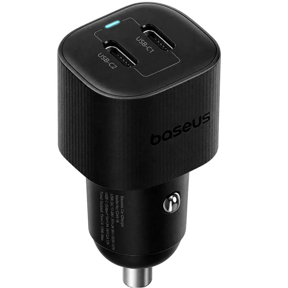 Зарядное устройство в авто BASEUS PrimeTrip VP2 30W PD AFC FCP/SCP 2xType-C Черный (707260001) Зарядное устройство в авто BASEUS PrimeTrip VP2 30W PD AFC FCP/SCP 2xType-C Черный (707260001)