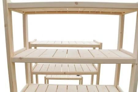 Стеллаж деревянный Massiv Betta 4 полки 1200x700x300 мм (31237214)