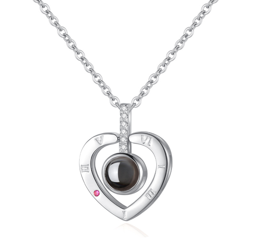 Подвеска Sunroz Heart Я люблю тебя на 100 языках Серебряный (SUN3099)