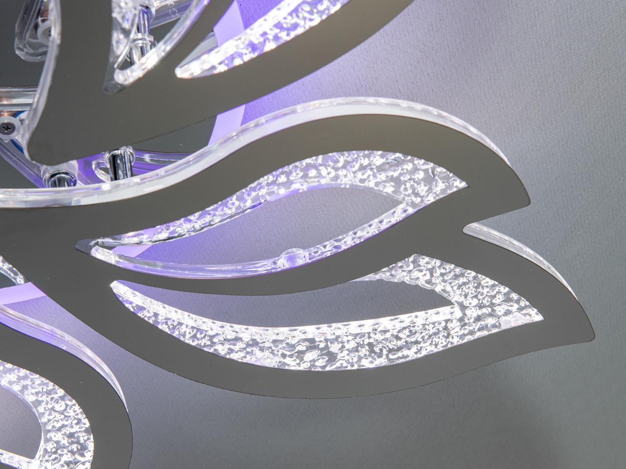 Люстра LED в спальню с димером 2455-5HR-LS 80W Хром (2488098000) - фото 5