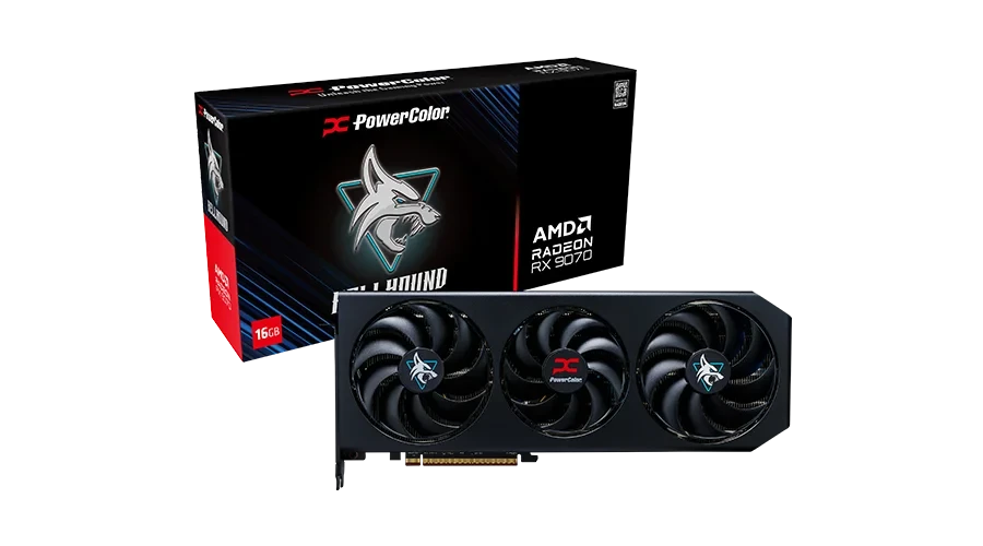 Видеокарта AMD Radeon RX 9070 16GB GDDR6 Hellhound PowerColor (RX9070 16G-L/OC) Видеокарта AMD Radeon RX 9070 16GB GDDR6 Hellhound PowerColor (RX9070 16G-L/OC)