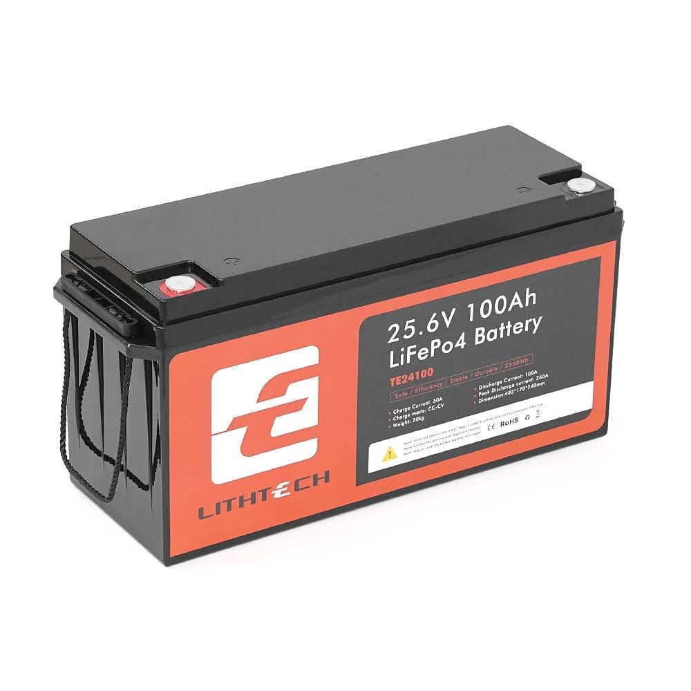 Батарея акумуляторна LITHTECH TE24100B Bluetooth LiFePO4 25 6V 100Ah 2,56kWh BMS100A@4S 6000 cycles (36882)