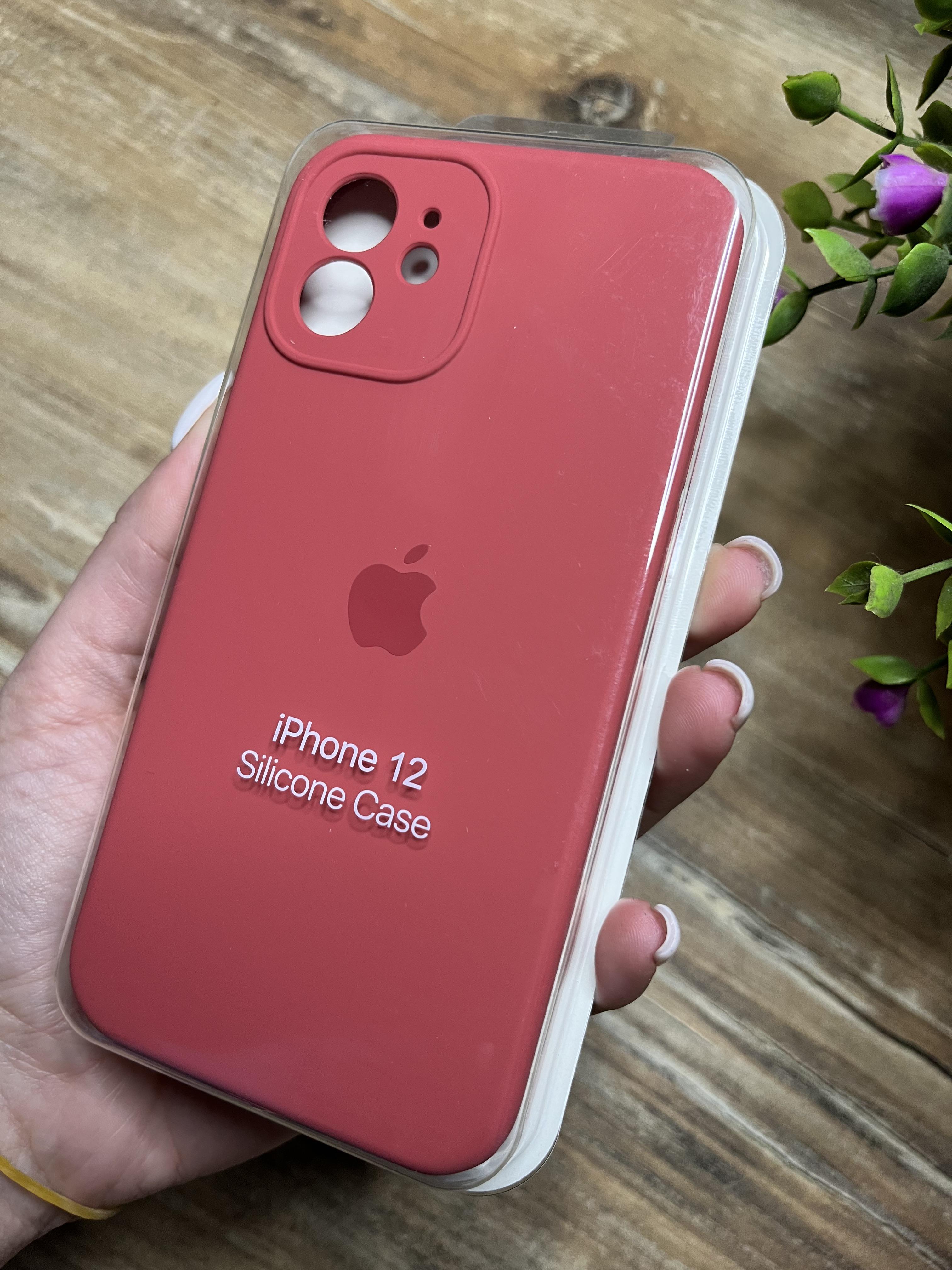 Чехол накладка на iPhone (Айфон) 12 квадратные борта silicone case full camera Apple Чехол накладка на iPhone (Айфон) 12 квадратные борта silicone case full camera Apple