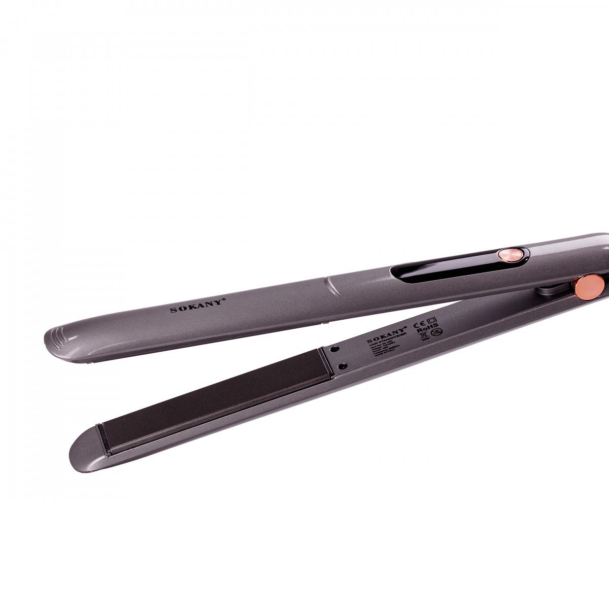 Утюг для выравнивания и укладки волос Sokany SK-1924 с керамическим покрытием Серый (19241L) - фото 4 Утюг для выравнивания и укладки волос Sokany SK-1924 с керамическим покрытием Серый (19241L) - фото 4