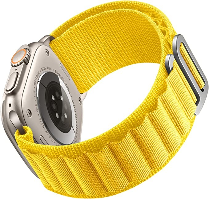 Ремешок тканевый Alpine Loop для Apple Watch 38/40/41 мм series SE/8/7/6/5/4/3/2/1 Yellow (212-00685) - фото 3