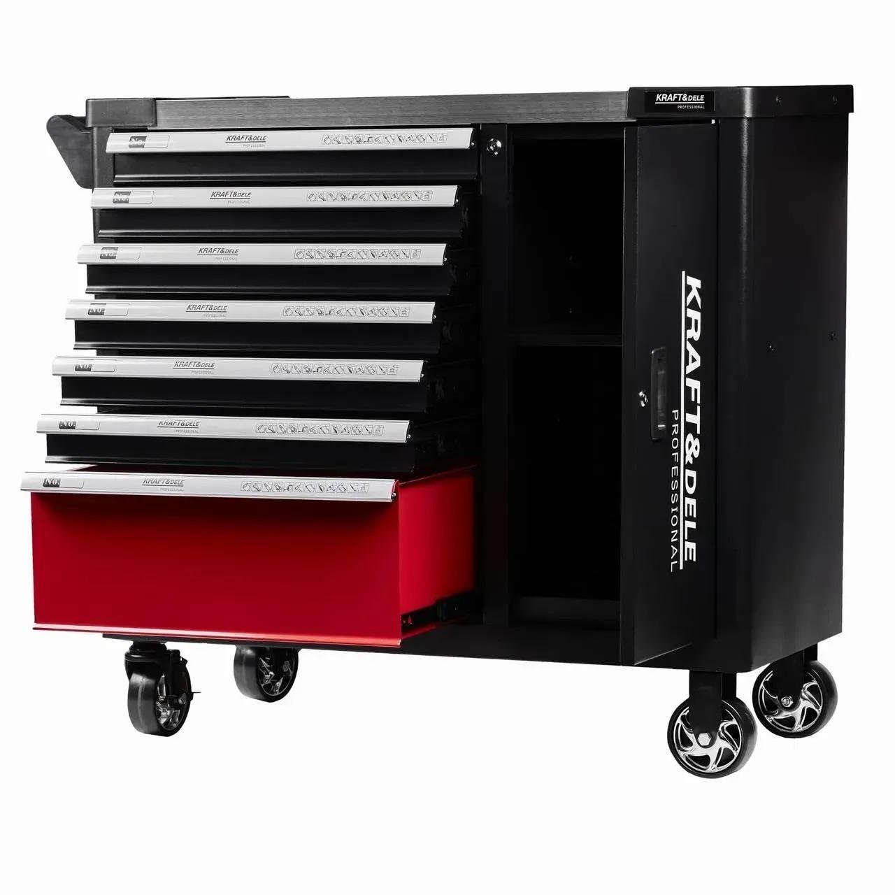 Тележка с набором инструментов Kraft&Dele 299 шт. 110х50х86 см (KD1068)
