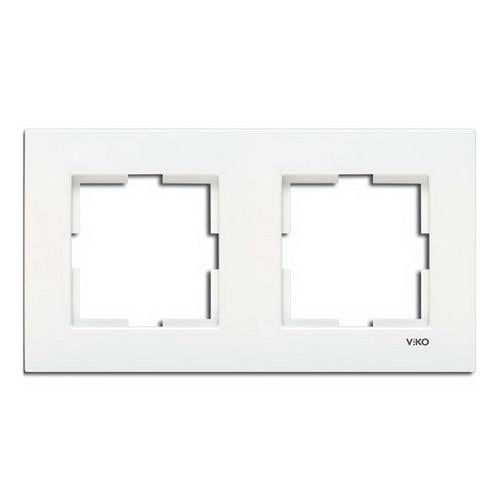 Рамка Viko Karre двойная для розеток горизонтальная Белый (21089-е)