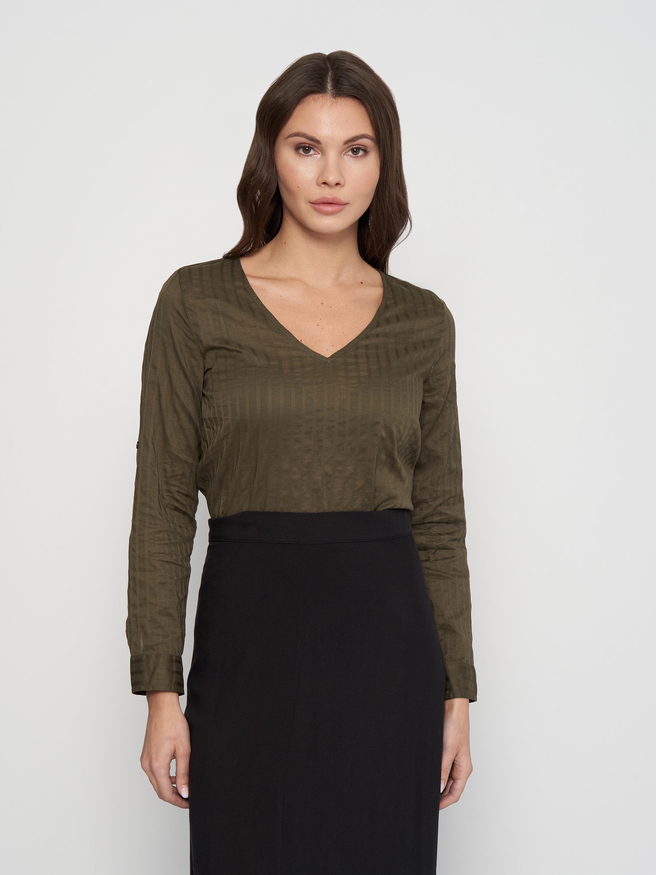 Блуза H&M р. 34 Темно-зелений (Q809751591)