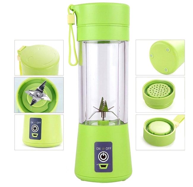 Блендер Juicer Cup Fruits B77 аккумуляторный USB Зеленый - фото 2