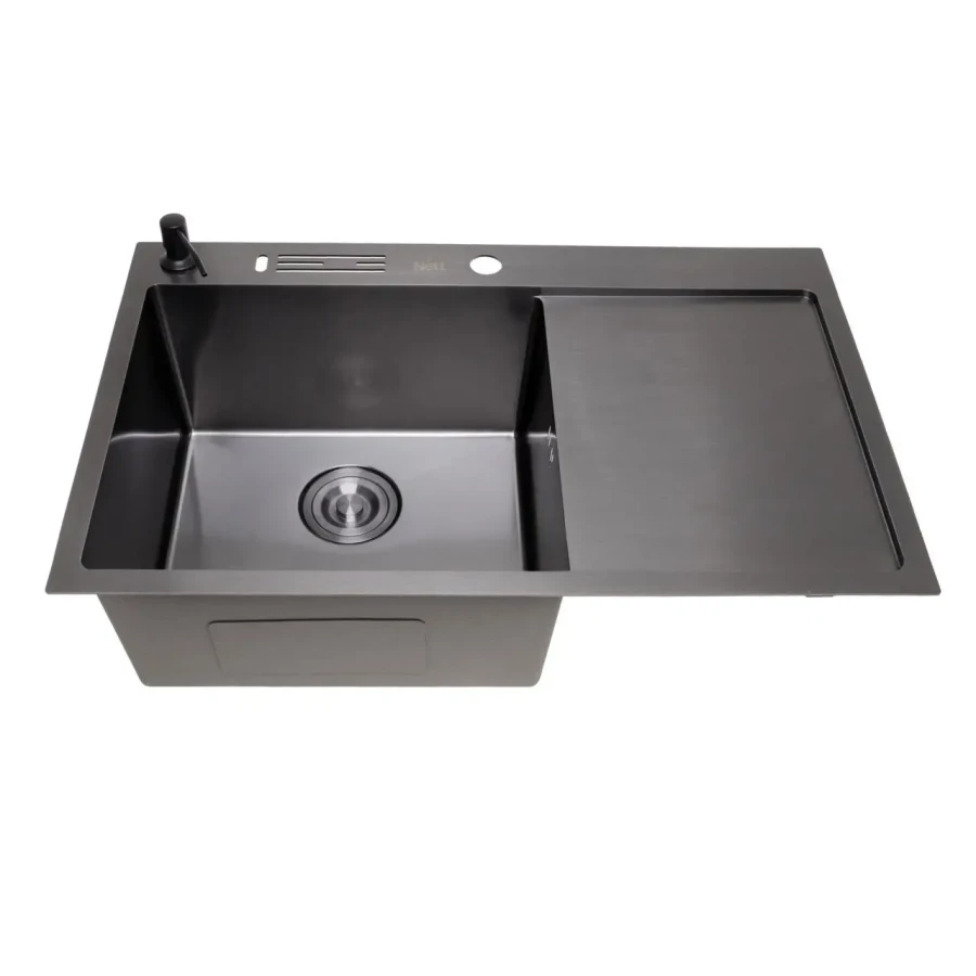 Мойка кухонная Nett NB-7848R нержавеющая сталь 780x480 мм Черный (NET-040625)