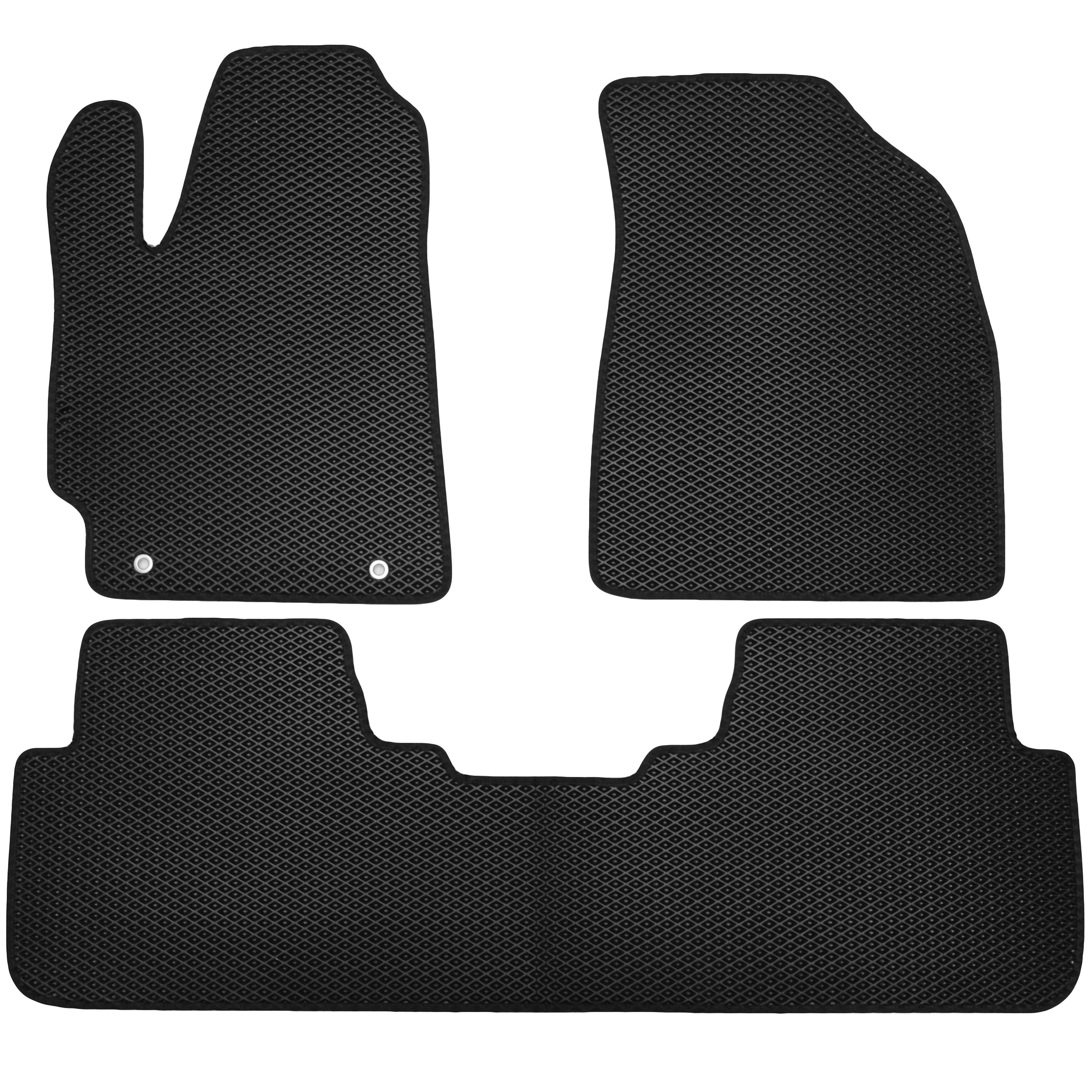 Коврики в салон для Toyota Highlander '07-13 EVA-полимерные Черный (150613)