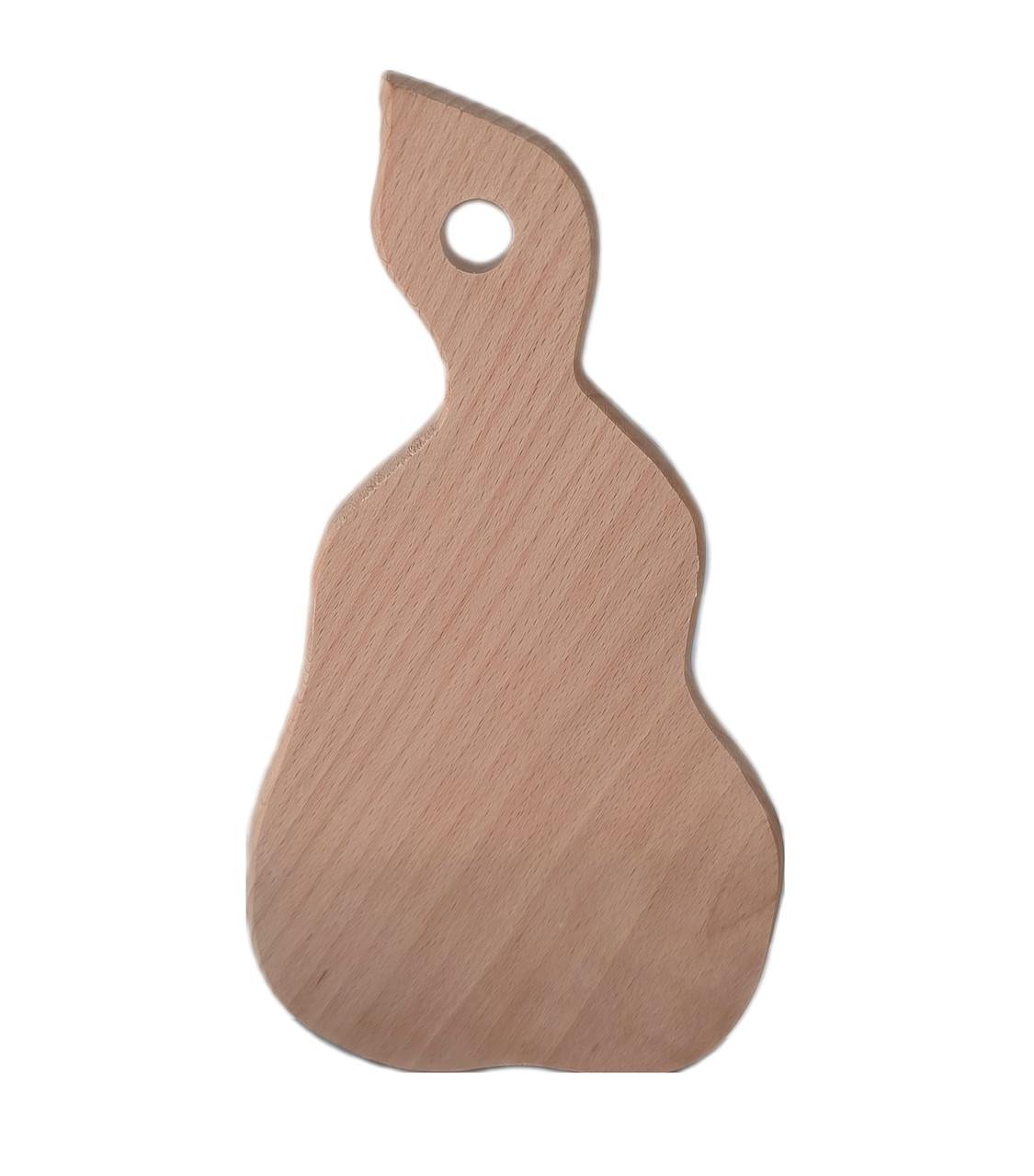 Заготовка для декупажу та розпису під фарбування дошка обробна дерев'яна Грушка 33х17 см (739)