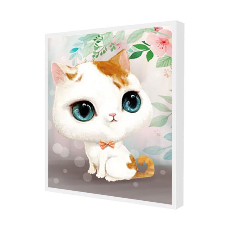 Алмазная мозаика Lesko DIY 2034 Котик Шани