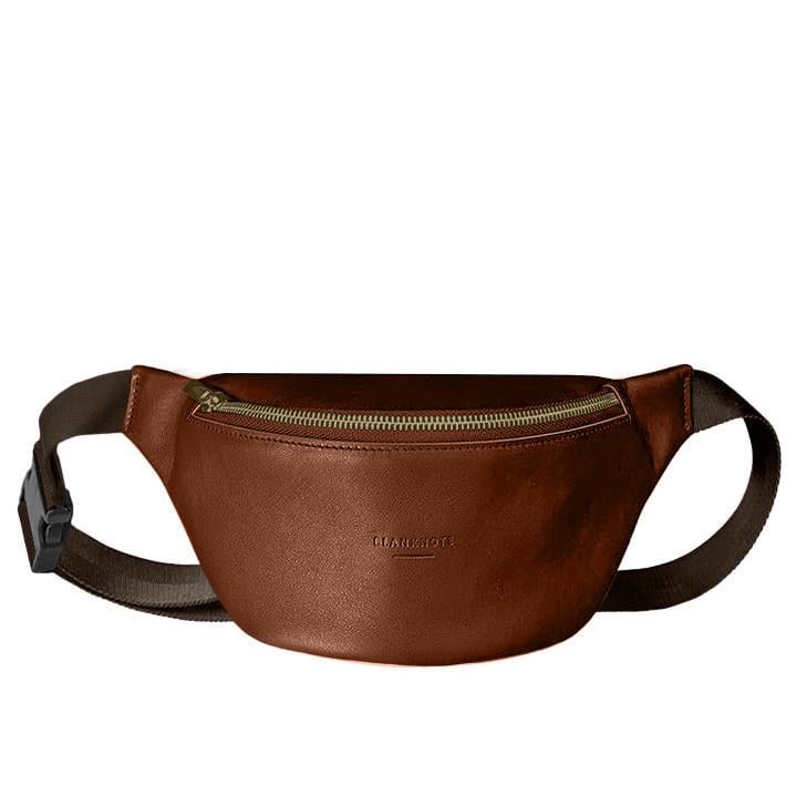 Поясна сумка-бананка шкіряна Kanny Світло-коричневий (A-028816)