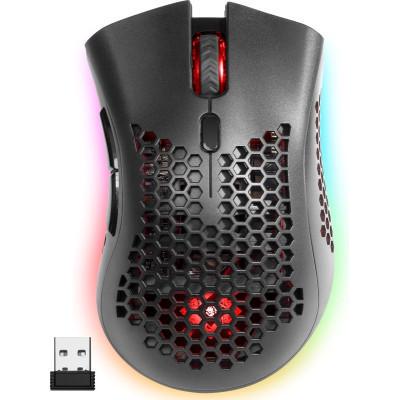 Компьютерная мышка беспроводная игровая Defender Warlock GM-709L RGB 2400 dpi 7 кнопок Черный (36260730)