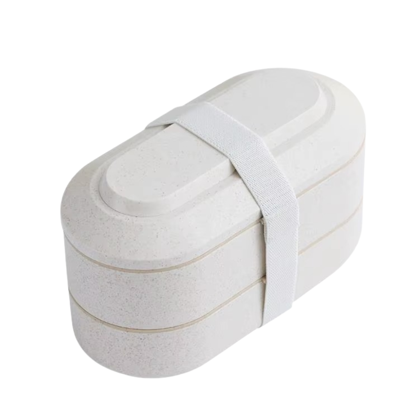 Ланч-бокс для горячей и холодной пищи с термосумкой двухъярусный контейнер для обеда со столовыми приборами 900 мл Бежевый