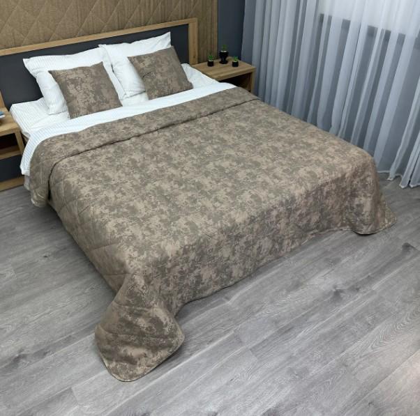 Покривало на ліжко/диван без візерунка Decorator Sultan 230х250 см Кавово-сірий (85-070)