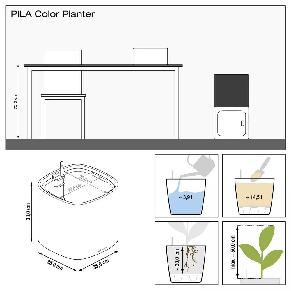 Умный вазон Lechuza Pila Planter Color 14,5 л Бирюзовый (15901) - фото 3