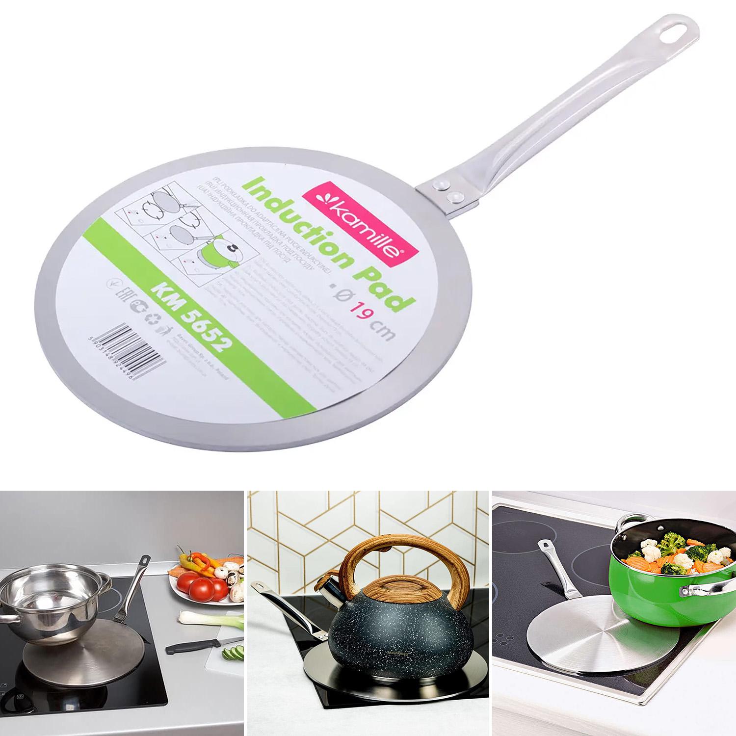 Адаптер-перехідник Kamille для індукційної плити панелі з нержавіючої сталі Ø 19 см (86861) - фото 8
