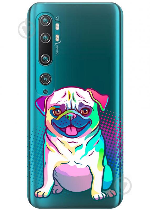 Прозрачный силиконовый чехол iSwag для Xiaomi Mi Note 10 Pro с рисунком - Мопс (H357) Прозрачный силиконовый чехол iSwag для Xiaomi Mi Note 10 Pro с рисунком - Мопс (H357)