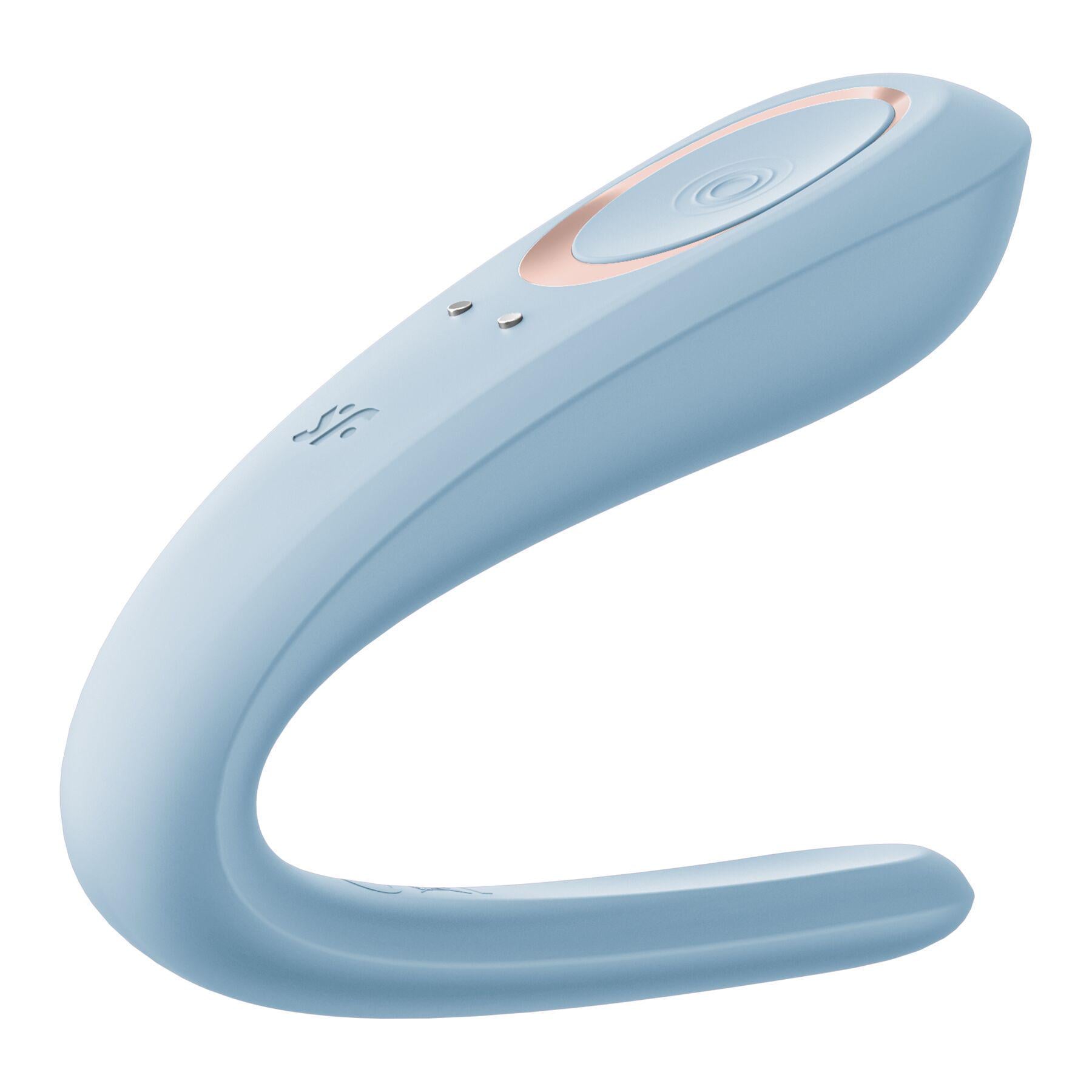 Вібратор для пар Satisfyer Double Classic з одним моторчиком Light Blue (SX3654)