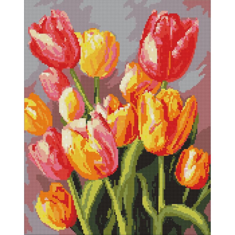 Алмазная мозаика Ideyka Весенний букет 40x50 см (AMO7983)